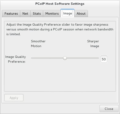 PCoIP Host Software Settings - Image