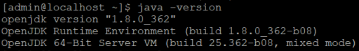 Java Version Output
