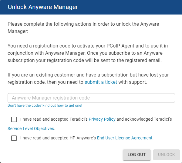 Anyware Manager Registration Code