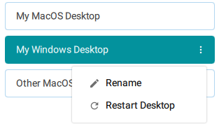Restarting a desktop