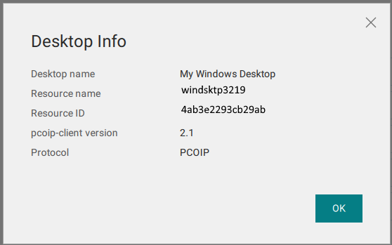 Desktop info menu example
