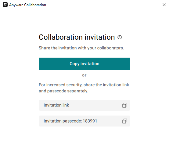 Collaboration invitation