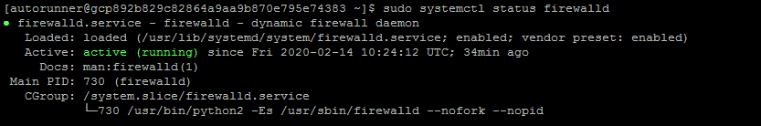 Firewalld Active Status